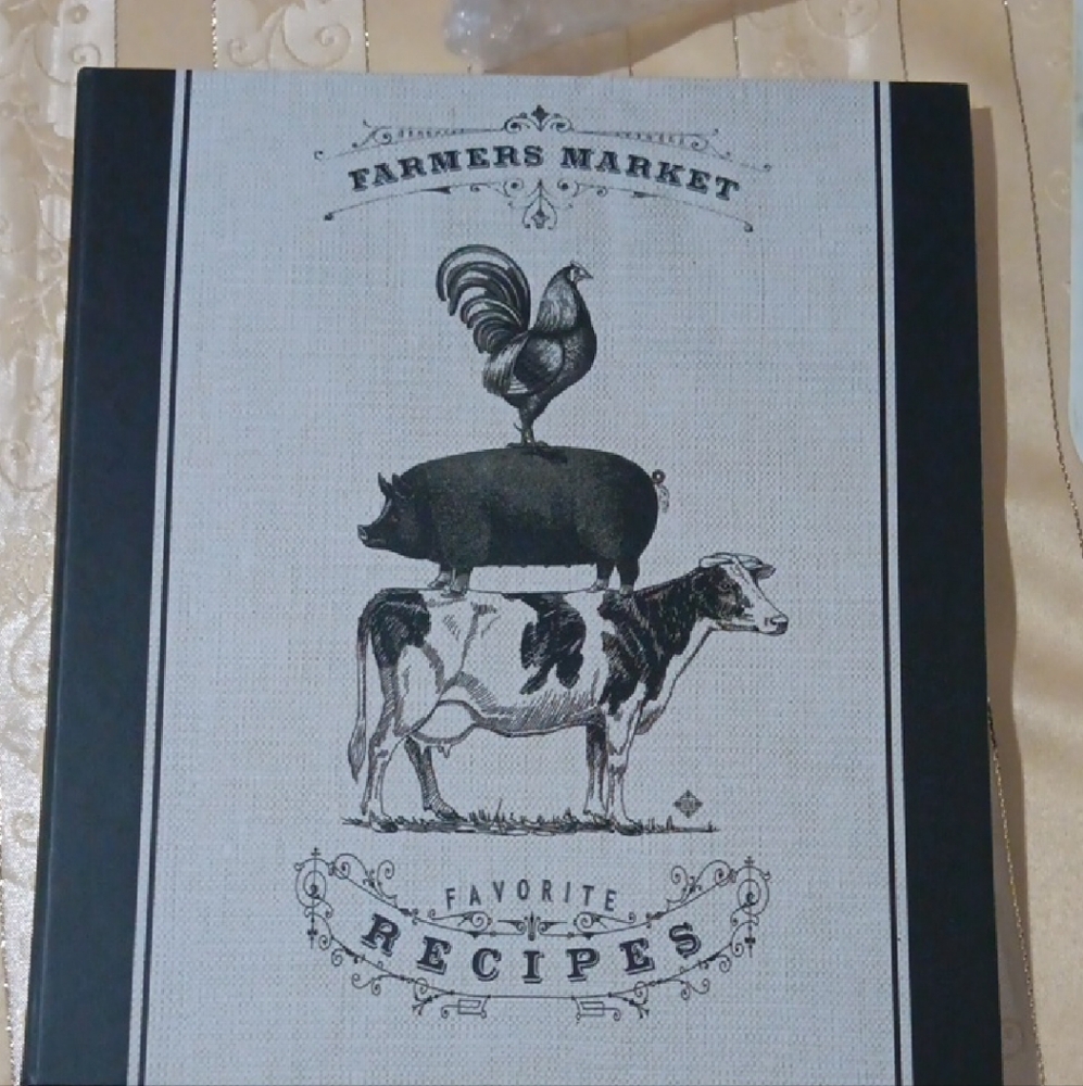 Black and White Farmhouse Cookbook for the Kitchen